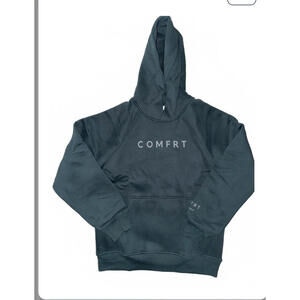 Comfrt unisex pullover hoodie in pine green Sz L Anxiety comfort relax